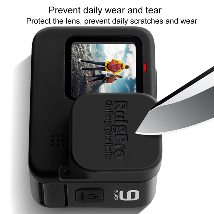RUIGPRO for GoPro HERO10 Black / HERO9 Black Soft Rubber Scratch-resistant Camera Lens Protective Cap Cover (Black) - HoMEdemic™ 