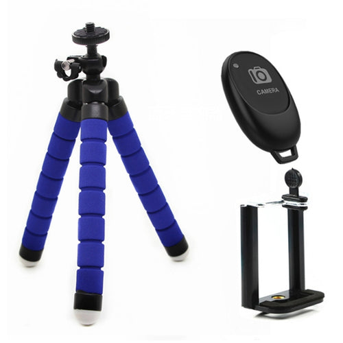 Mini Octopus Flexible Foam Tripod Holder with Phone Clamp & Remote Control - HoMEdemic™ 