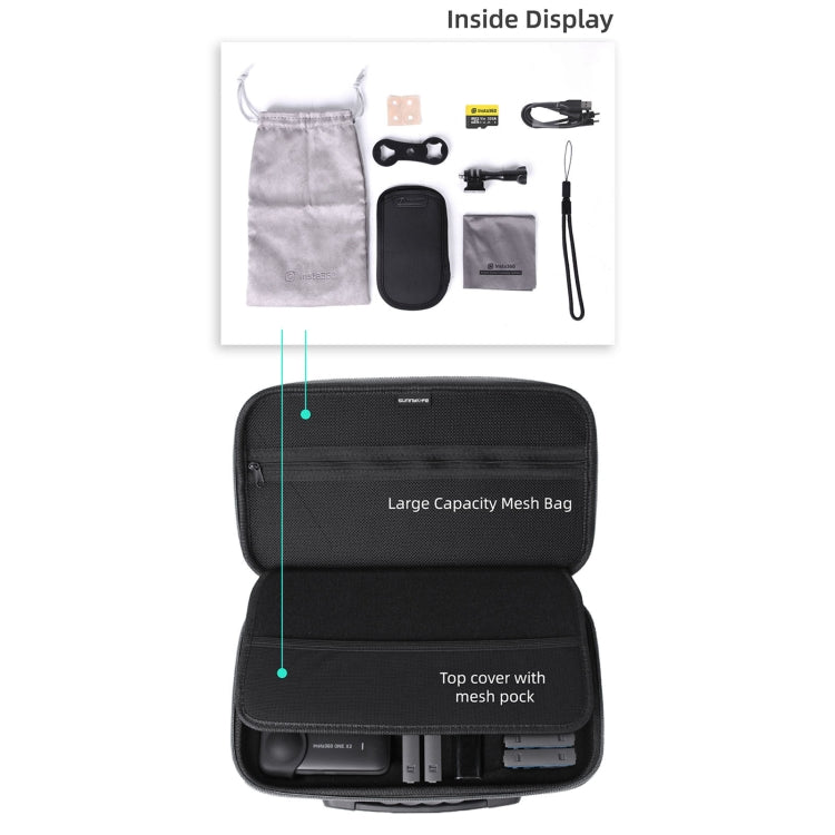 Sunnylife IST-B193 Storage Bag Case Handbag for Insta360 ONE X2 / X(Black) - HoMEdemic™ 