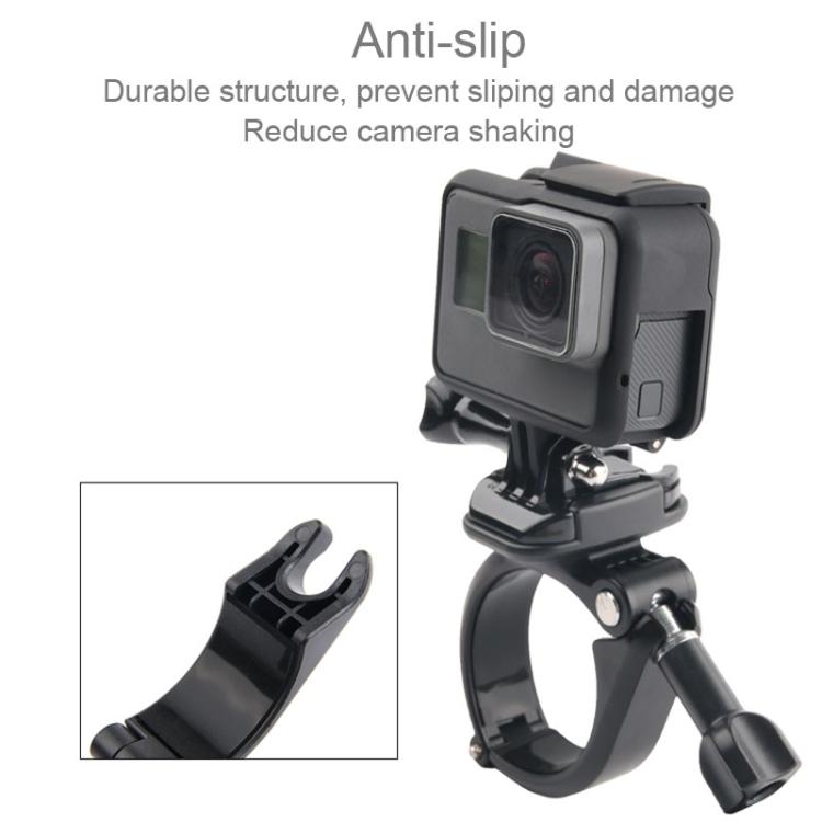GP434 Large Size Bicycle Motorcycle Handlebar Fixing Mount for GoPro, Insta360, DJI and Other Action Cameras(Black) - HoMEdemic™ 