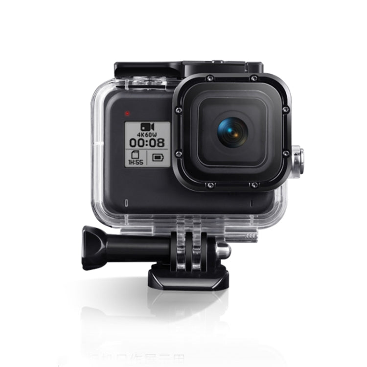 For GoPro HERO8 Black 45m Waterproof Housing Protective Case with Buckle Basic Mount & Screw & Floating Bobber Grip & Strap & Anti-Fog Inserts(Transparent) - HoMEdemic™ 