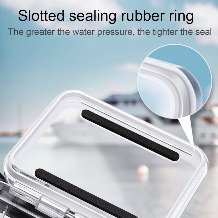 For GoPro HERO8 Black 45m Waterproof Housing Protective Case with Buckle Basic Mount & Screw & Floating Bobber Grip & Strap & Anti-Fog Inserts(Transparent) - HoMEdemic™ 