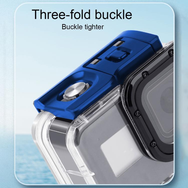 For GoPro HERO8 Black 45m Waterproof Housing Protective Case with Buckle Basic Mount & Screw & Floating Bobber Grip & Strap & Anti-Fog Inserts(Black) - HoMEdemic™ 