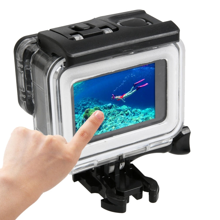 For GoPro HERO5 30m Waterproof PC & ABS Housing Protective Case + Touch Back Cover with Buckle Basic Mount & Long Screw, Backcover Size: 7 x 6 cm - HoMEdemic™ 