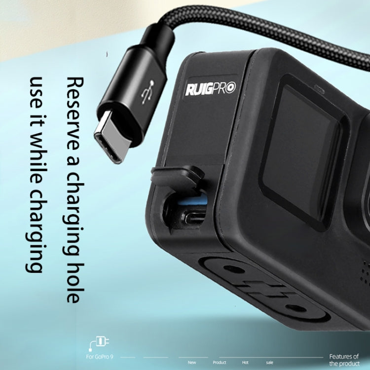 RUIGPRO Aluminum Alloy Battery Side Interface Cover for GoPro HERO10 Black / HERO9 Black (Black) - HoMEdemic™ 