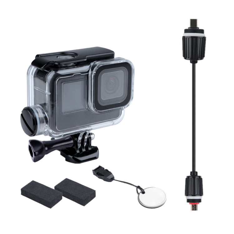 For GoPro HERO10 Black / HERO9 Black 30m Charging Waterproof Housing Case with Buckle Basic Mount & Screw - HoMEdemic™ 