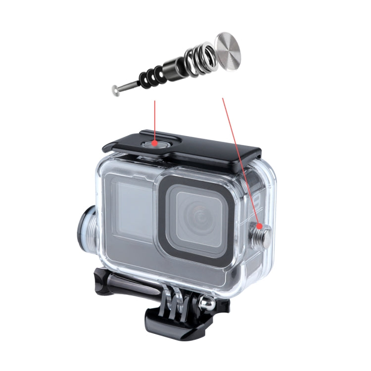 For GoPro HERO10 Black / HERO9 Black 30m Charging Waterproof Housing Case with Buckle Basic Mount & Screw - HoMEdemic™ 