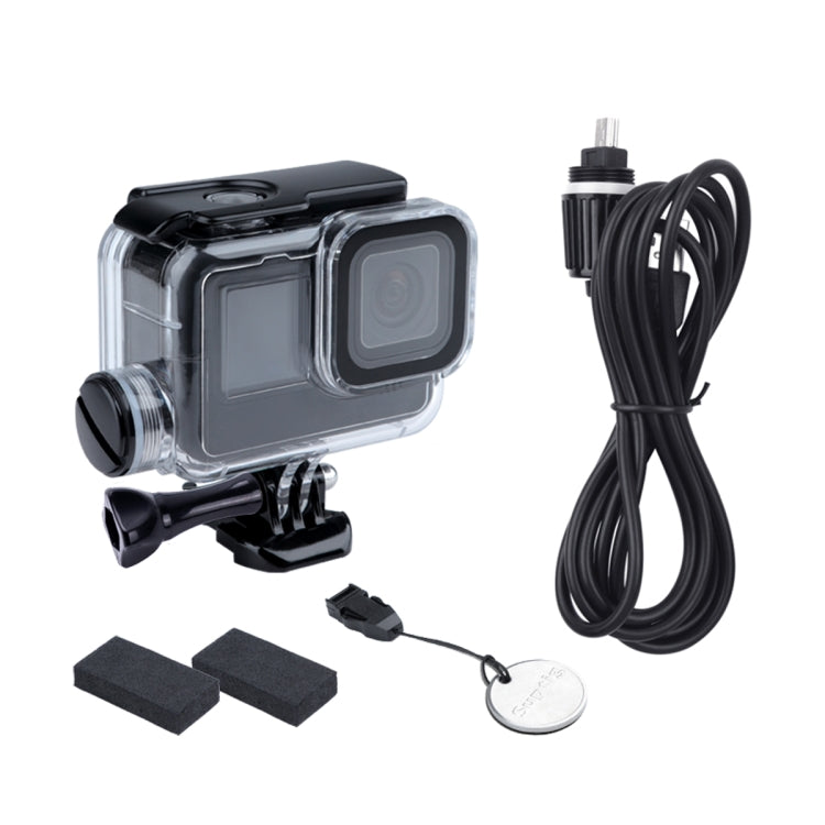 For GoPro HERO10 Black / HERO9 Black 30m Charging Waterproof Housing Case with Buckle Basic Mount & Screw - HoMEdemic™ 