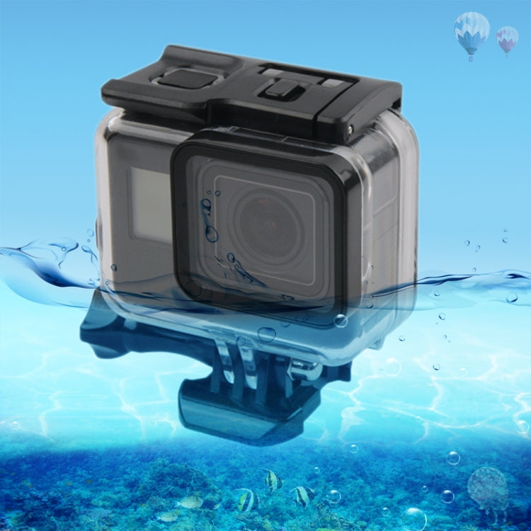 45m Waterproof Housing Protective Case + Touch Screen Back Cover for GoPro NEW HERO /HERO6 /5, with Buckle Basic Mount & Screw, No Need to Remove Lens (Transparent) - HoMEdemic™ 