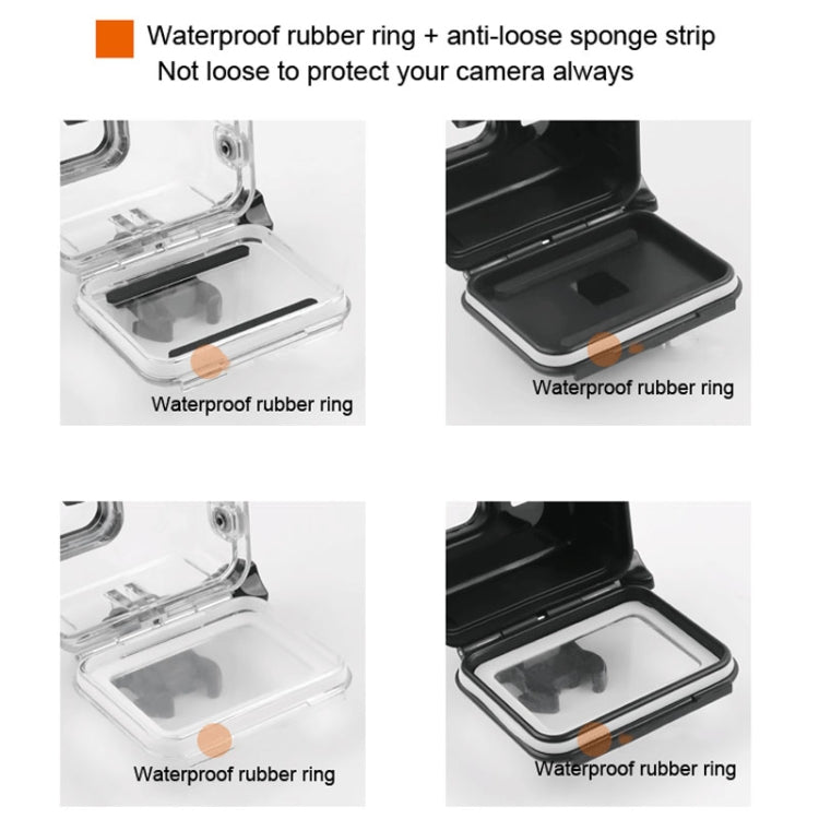 45m Waterproof Housing Protective Case + Touch Screen Back Cover for GoPro NEW HERO /HERO6 /5, with Buckle Basic Mount & Screw, No Need to Remove Lens (Transparent) - HoMEdemic™ 