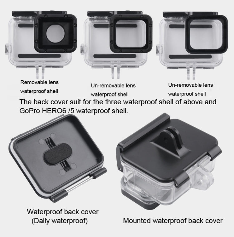 Clamp Mount Connecting Adapter Kit with Waterproof Back Cover for GoPro HERO6 /5(Black) - HoMEdemic™ 