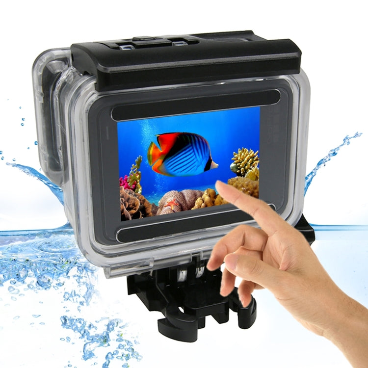 For GoPro  NEW HERO /HERO6  /5 Touch Screen 45m Waterproof Housing Protective Case with Buckle Basic Mount & Screw, No Need to Remove Lens - HoMEdemic™ 