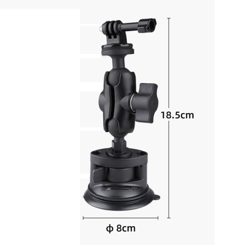 Single Suction Cup Mount Holder with Tripod Adapter & Steel Tether & Safety Buckle, Single Suction Cup - HoMEdemic™ 
