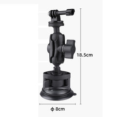 Single Suction Cup Mount Holder with Tripod Adapter & Steel Tether & Safety Buckle, Single Suction Cup - HoMEdemic™ 
