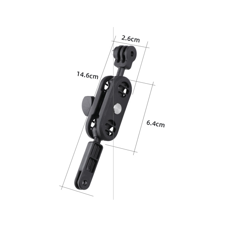 360 Pivot Magic Arm Motorcycle Helmet Mount Adapter Holder (Black) - HoMEdemic™ 