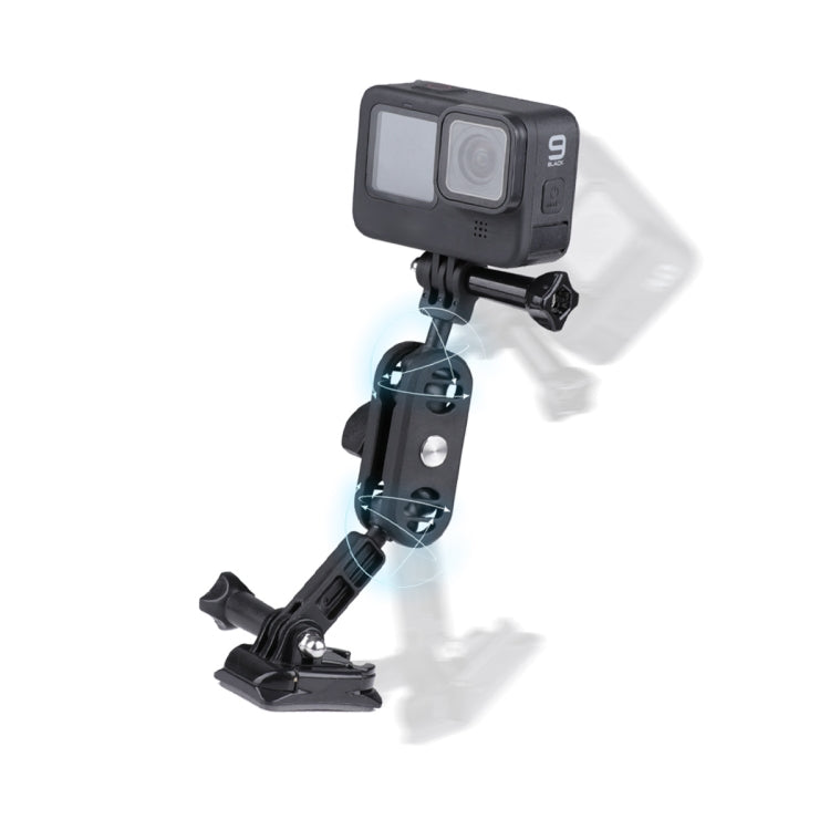 360 Pivot Magic Arm Motorcycle Helmet Mount Adapter Holder (Black) - HoMEdemic™ 