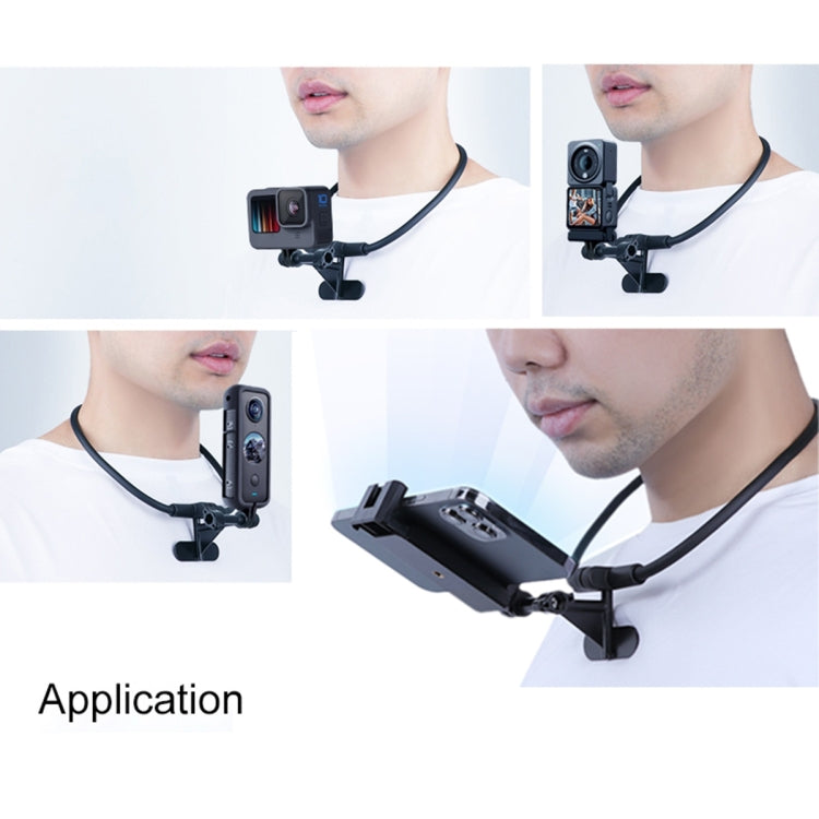 Hands Free Lazy Wearable Neck Camera Phone Holder with Phone Clamp, Extended Version(Black) - HoMEdemic™ 