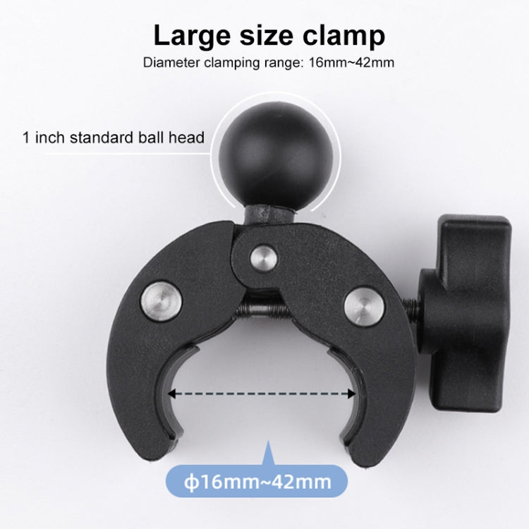 360 Rotation Adjustable Action Camera Bike Motorcycle Handlebar Holder with Phone Clamp (Black) - HoMEdemic™ 