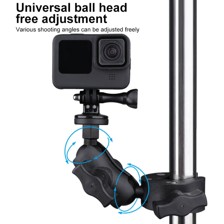 360 Rotation Adjustable Action Camera Bike Motorcycle Handlebar Holder with Phone Clamp (Black) - HoMEdemic™ 