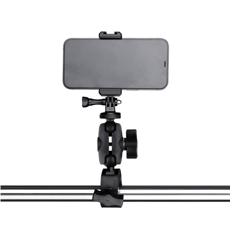 360 Rotation Adjustable Action Camera Clamp Plier Base Holder with Phone Clamp (Black) - HoMEdemic™ 