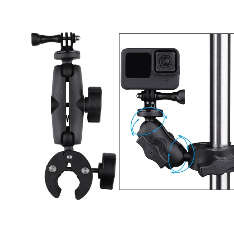 Extended Version 360 Rotation Adjustable Action Camera Clamp Plier Base Holder (Black) - HoMEdemic™ 