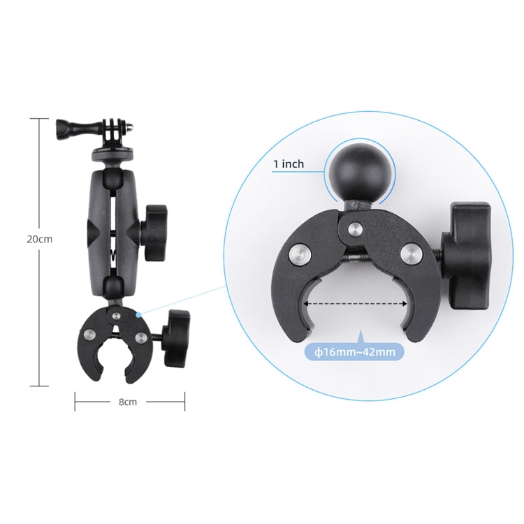 Extended Version 360 Rotation Adjustable Clamp Plier Base Holder with Phone Clamp (Black) - HoMEdemic™ 