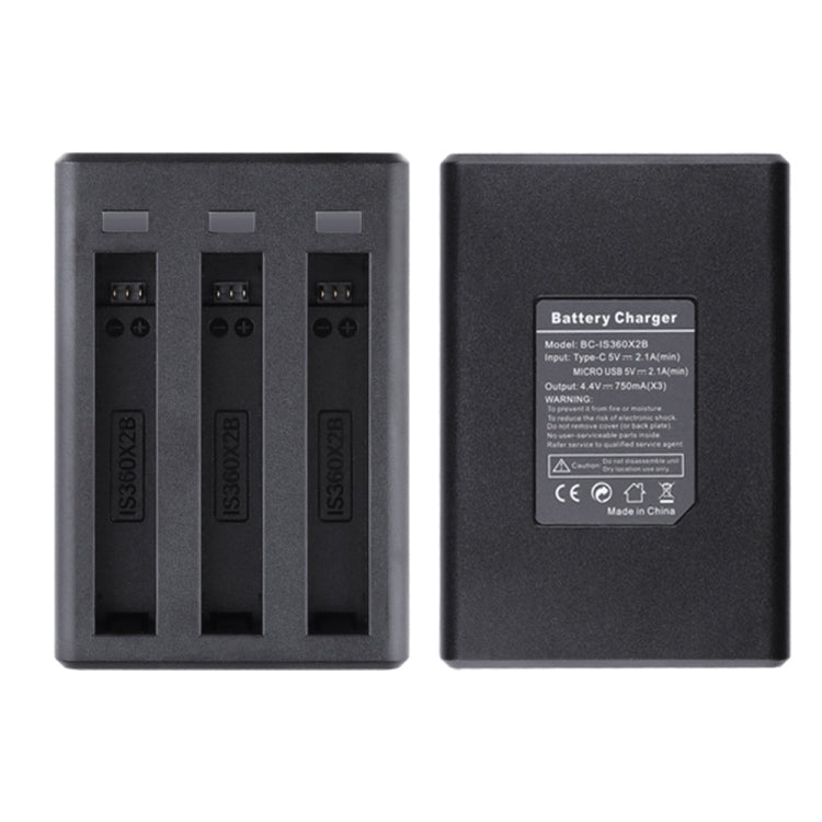 Tri-Slot Batteries Fast Charger for Insta360 One X2(Black) - HoMEdemic™ 