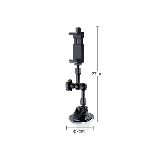 27cm Single Suction Cup Articulating Friction Magic Arm Phone Clamp Mount (Black) - HoMEdemic™ 