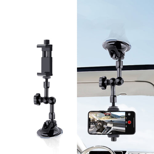 27cm Single Suction Cup Articulating Friction Magic Arm Phone Clamp Mount (Black) - HoMEdemic™ 