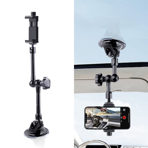 37cm Single Suction Cup Articulating Friction Magic Arm Phone Clamp Mount(Black) - HoMEdemic™ 