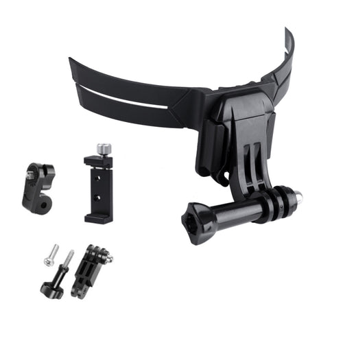 RUIGPRO Action Camera Phone Helmet Mount Kit with J-Hook Buckle & Metal Phone Clamp & Adapter(Black) - HoMEdemic™ 