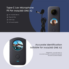 For Insta360 ONE X2 Lavalier Clip Type-C Recording Microphone, For Insta360 ONE X2 - HoMEdemic™ 