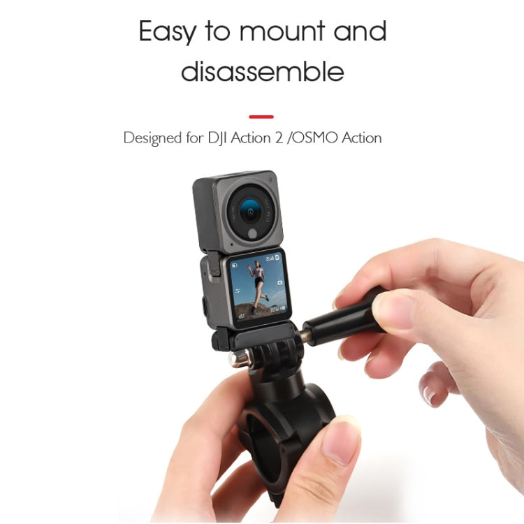 STARTRC Upgrade Bike Handlebar Fixed Mount Holder For DJI OSMO 360 / Action 3 / Action 2 / OSMO Action (Black) - HoMEdemic™ 