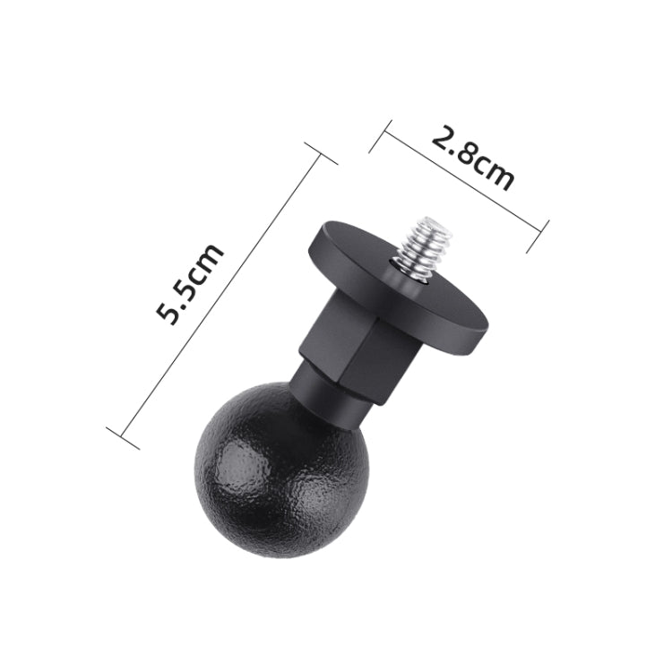 25mm 1/4 inch Screw ABS Ball Head Adapter Mount(Black) - HoMEdemic™ 