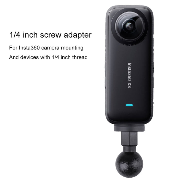 25mm 1/4 inch Screw ABS Ball Head Adapter Mount(Black) - HoMEdemic™ 