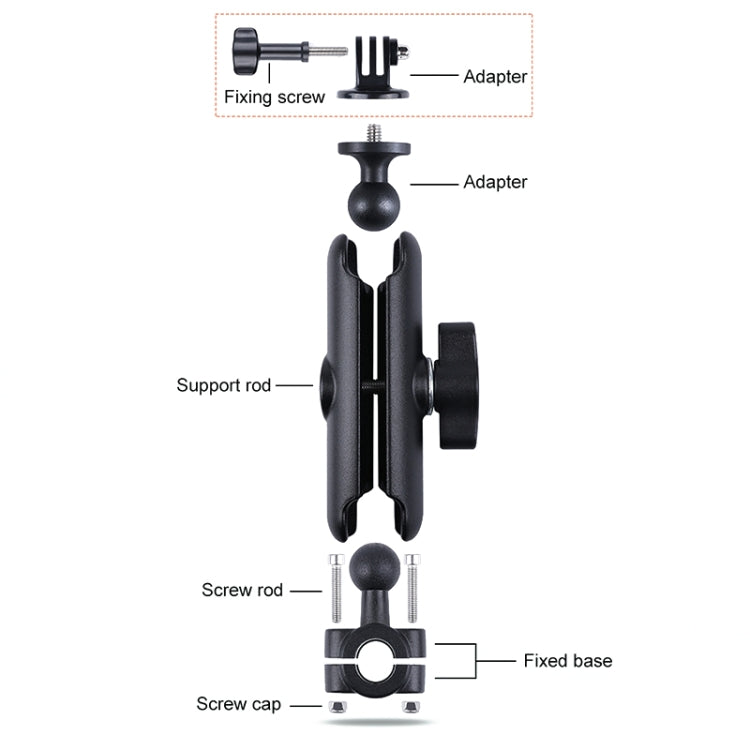 21mm Ballhead Car Front Seat Handlebar Fixed Mount Holder with Tripod Adapter & Screw for GoPro, Insta360, DJI and Other Action Cameras - HoMEdemic™ 