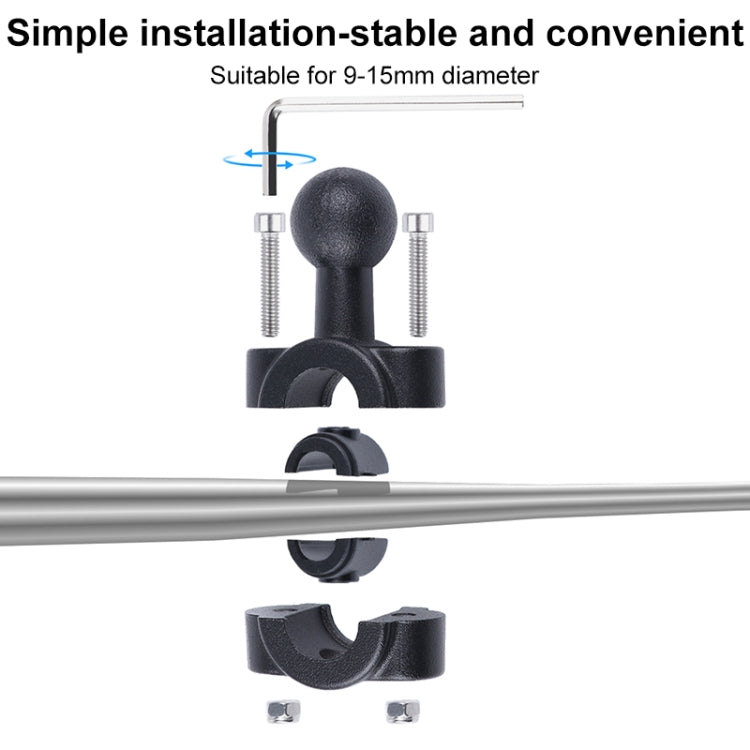 21mm Ballhead Car Front Seat Handlebar Fixed Mount Holder with Tripod Adapter & Screw for GoPro, Insta360, DJI and Other Action Cameras - HoMEdemic™ 