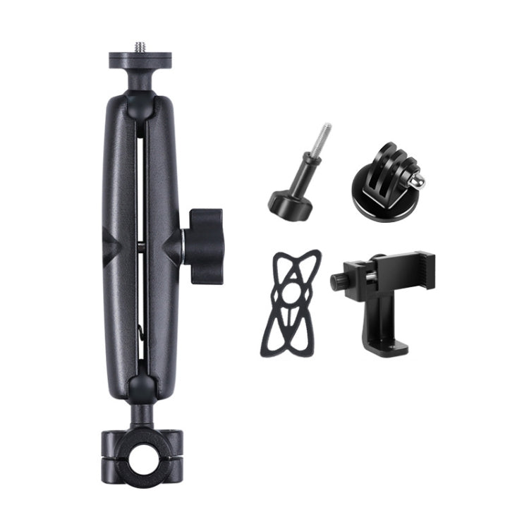 25mm Ballhead Car Front Seat Handlebar Fixed Mount Holder with Tripod Adapter & Screw & Phone Clamp & Anti-lost Silicone Case for GoPro, Insta360, DJI and Other Action Cameras - HoMEdemic™ 