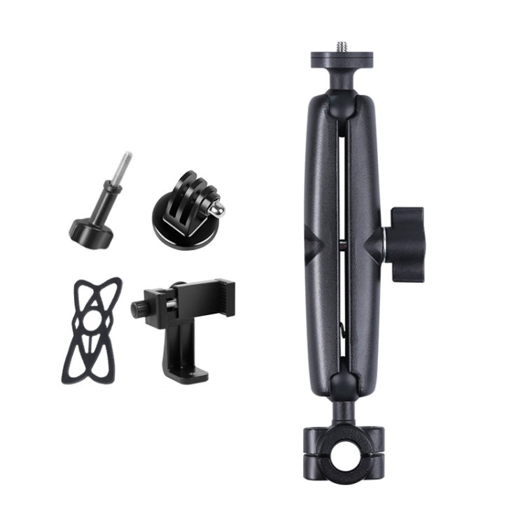 25mm Ballhead Car Front Seat Handlebar Fixed Mount Holder with Tripod Adapter & Screw & Phone Clamp & Anti-lost Silicone Case for GoPro, Insta360, DJI and Other Action Cameras - HoMEdemic™ 