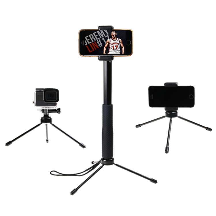 30-93cm Grip Foldable Tripod Holder Multi-functional Selfie Stick Monopod for GoPro, Insta360, DJI and Other Action Cameras, Phones - HoMEdemic™ 
