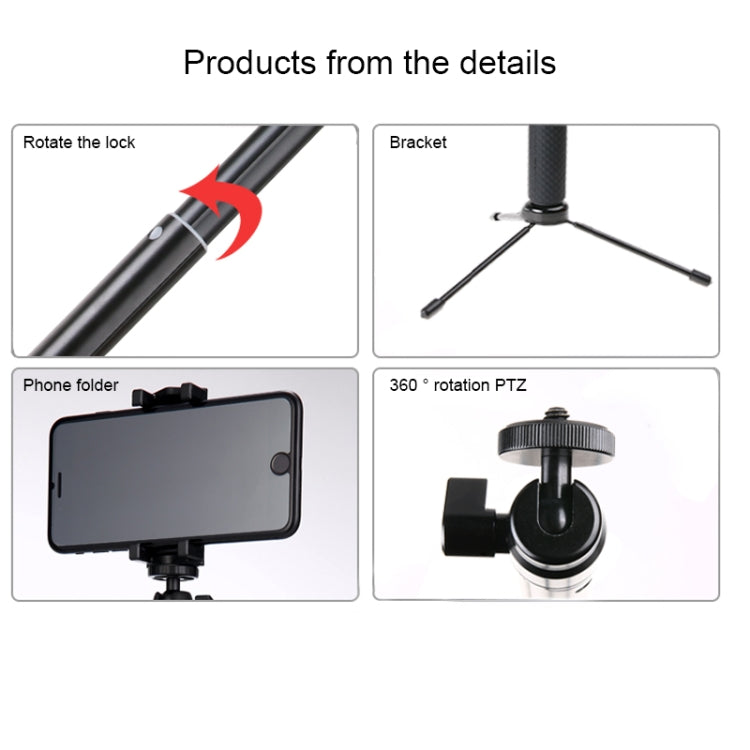 30-93cm Grip Foldable Tripod Holder Multi-functional Selfie Stick Monopod for GoPro, Insta360, DJI and Other Action Cameras, Phones - HoMEdemic™ 