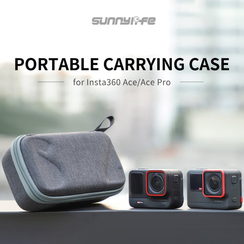 For Insta360 Ace / Ace Pro Sunnylife Portable Carrying Case Handbag Mini Travel Case Organizer Protective Bag (Black) - HoMEdemic™ 