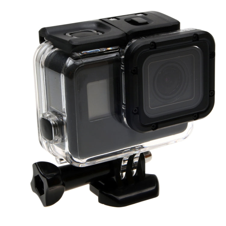For GoPro  NEW HERO /HERO6  /5  30m Waterproof Housing Protective Case + Hollow Back Cover with Buckle Basic Mount & Screw, No Need to Disassemble Lens(GP413) - HoMEdemic™ 