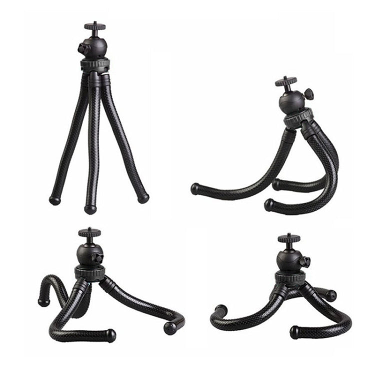 W1 Mini Octopus Flexible Tripod Holder with Ball Head for SLR Cameras, GoPro, Phones (Black) - HoMEdemic™ 
