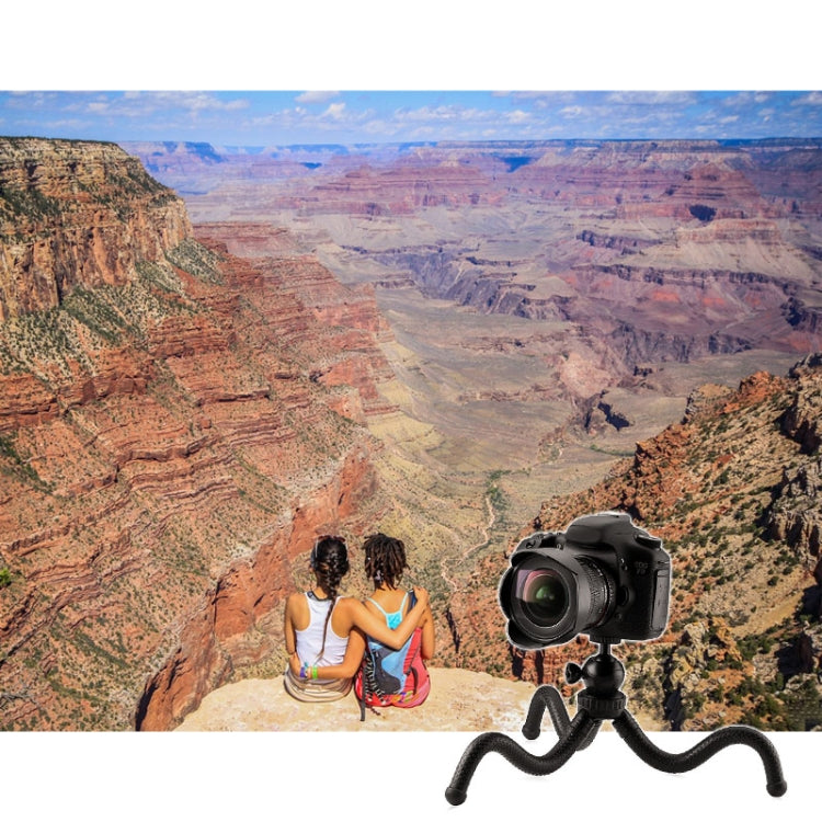 W1 Mini Octopus Flexible Tripod Holder with Ball Head for SLR Cameras, GoPro, Phones (Black) - HoMEdemic™ 