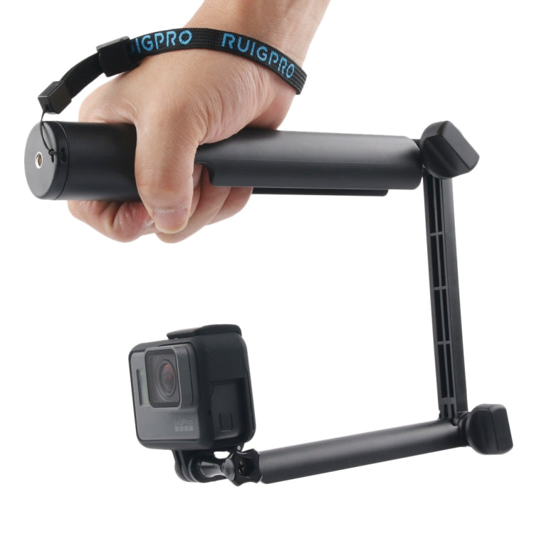 3-Way Monopod + Magic Mount Selfie Stick for GoPro, Insta360, DJI and Other Action Cameras, Length: 24.5-63cm(Black) - HoMEdemic™ 