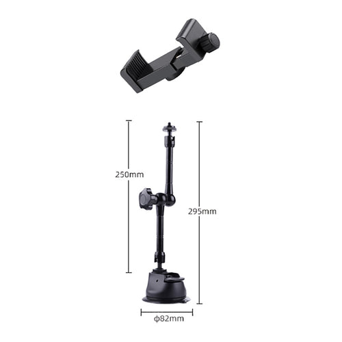 Single Suction Cup Articulating Friction Magic Arm Phone Clamp Mount (Black) - HoMEdemic™ 