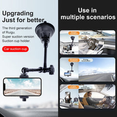 Single Suction Cup Articulating Friction Magic Arm Phone Clamp Mount, Single Suction Cup Magic Arm - HoMEdemic™ 