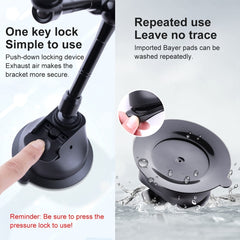 Single Suction Cup Articulating Friction Magic Arm Phone Clamp Mount, Single Suction Cup Magic Arm - HoMEdemic™ 