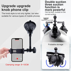 Single Suction Cup Articulating Friction Magic Arm Phone Clamp Mount, Single Suction Cup Magic Arm - HoMEdemic™ 